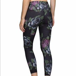 Lululemon Wunder Under Crop Print Rose Garden
